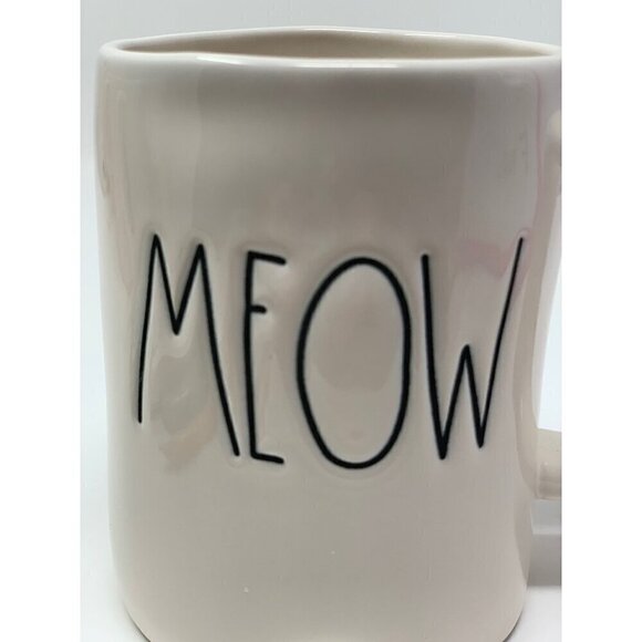 Rae Dunn Meow Mug Ceramic 16oz Coffee Cup NEW Home Kitchen Decor  Meow Magenta - Picture 2 of 8